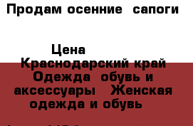 Продам осенние  сапоги › Цена ­ 4 000 - Краснодарский край Одежда, обувь и аксессуары » Женская одежда и обувь   